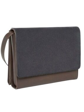 Everlane Petra Brown & Gray Convertible Crossbody Suede & Leather Purse